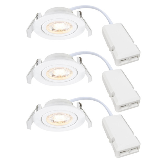 Nordlux 2510310101 Monolo 3-Kit LED Einbaustrahler 4,8W Dimmbar Warmweiss Weiss