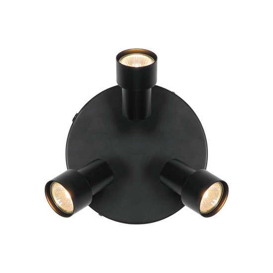 Nordlux 2512370103 Boston 3-rondel GU10 Deckenleuchte Dimmbar Schwarz