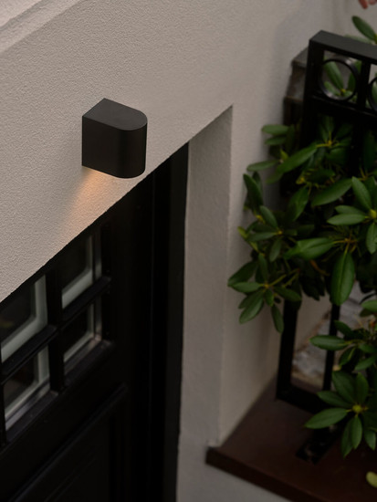 Nordlux 2518001003 Dion Single GU10 Wandleuchte Dimmbar Schwarz IP44