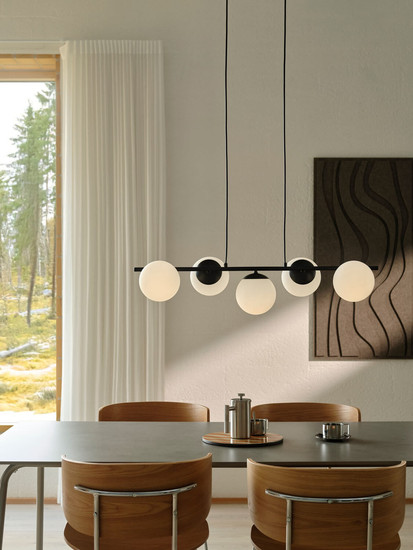 Nordlux Pendelleuchte Lilly Schwarz 5-flammig 5xE14 Spots dimmbar Metall 2612623003
