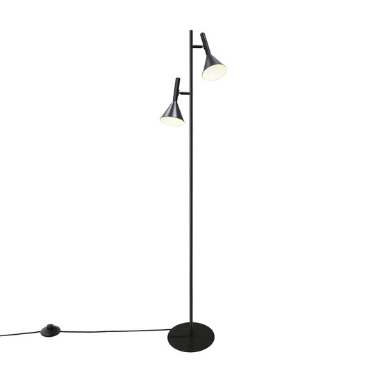 Nordlux Stehlampe Kelvis Schwarz 2-flammig 2xGU10 Metall 2612784003