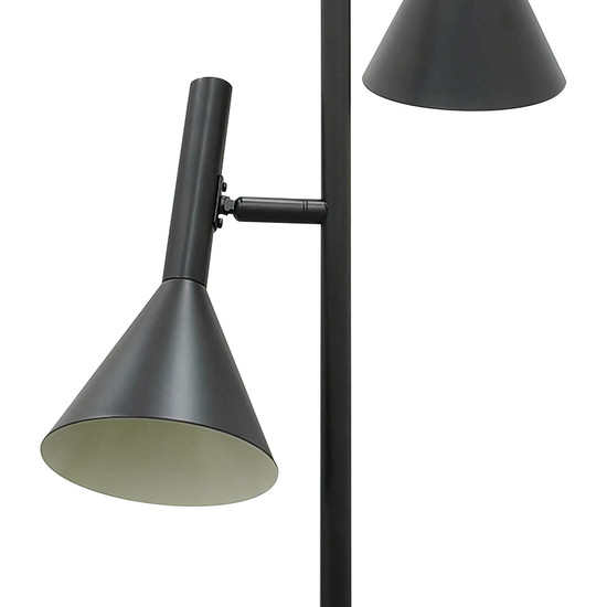 Nordlux Stehlampe Kelvis Schwarz 2-flammig 2xGU10 Metall 2612784003