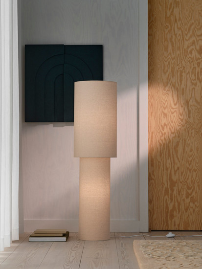 Nordlux Stehlampe Izara 110 Beige E27 Ø30cm Stoff 2612924009