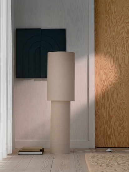 Nordlux Stehlampe Izara 110 Beige E27 Ø30cm Stoff 2612924009