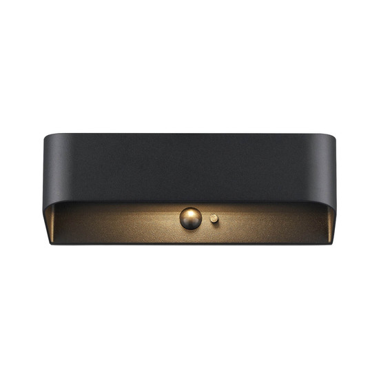 Nordlux LED Wandleuchte Marcellio Solar Schwarz Sensor 400lm 3000K warmweiß 22cm IP54 Aluminium 2618001003