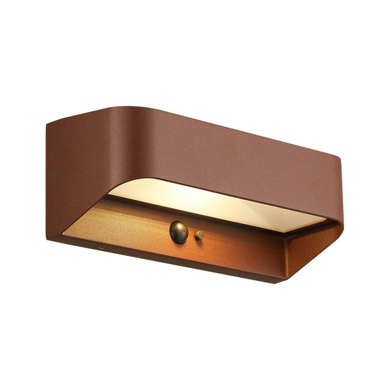 Nordlux LED Wandleuchte Marcellio Solar Braun Sensor 400lm 3000K warmweiß 22cm IP54 Aluminium 2618001018