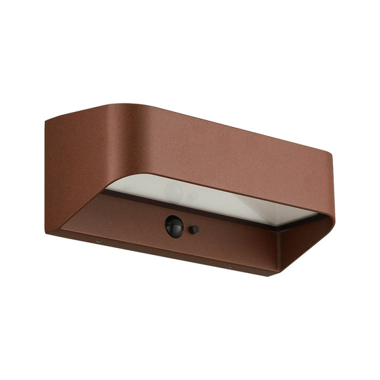 Nordlux LED Wandleuchte Marcellio Solar Braun Sensor 400lm 3000K warmweiß 22cm IP54 Aluminium 2618001018