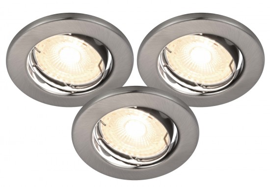 Nordlux Canis 3er-Pack GU10 LED Einbauleuchte 3x3.7W warmweiss, schwenkbarer Downlight