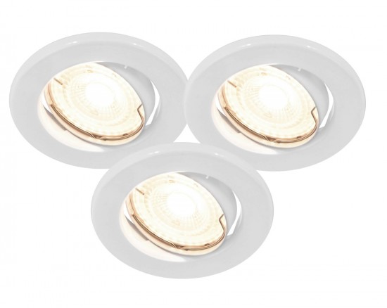 Nordlux Canis 4000 3er-Pack LED Einbauleuchte GU10 3x4.9W dimmbar Neutralweiss 49370101