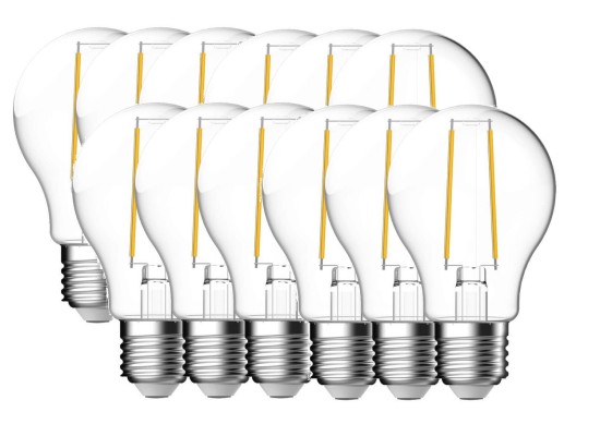 Nordlux 12er-Set LED Lampe Filament E27 4W 4000K neutralweiss Klar 5181010323
