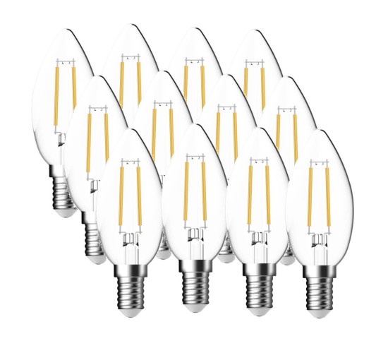 12er-Pack Nordlux LED Kerze Filament E14 2,5W 2700K warmweiss 5183000121