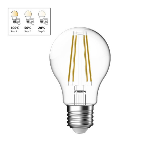 Nordlux LED Lampe E27 A60 4,9W 806lm 2700K warmweiß dimmbar Klar Energetic 5251000221
