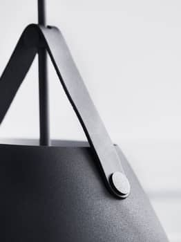 Nordlux 84343003 Strap E27 Pendelleuchte Metall Echtes Leder Schwarz