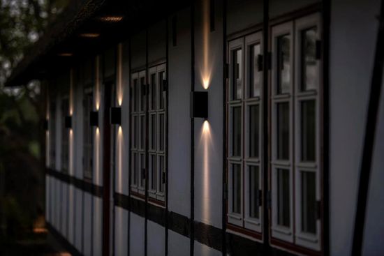 Nordlux ASBOL LED Wandleuchte Schwarz 2x5W 3000K warmweiss Außenleuchte