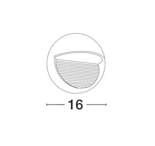 Nova Luce LED Außen-Wandleuchte Krypton 6W warmweiss 3000K IP54 Dunkelgrau Aluminium Ø16cm 710446