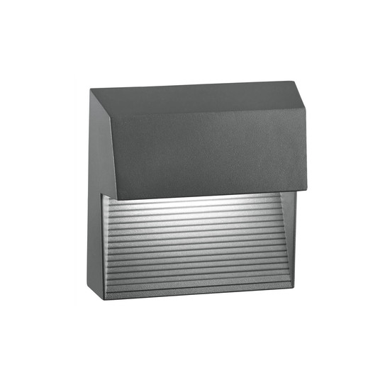 Nova Luce LED Außen-Wandleuchte Krypton 6W warmweiss 3000K IP54 Dunkelgrau Aluminium 15x15cm 752250