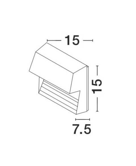 Nova Luce LED Außen-Wandleuchte Krypton 6W warmweiss 3000K IP54 Dunkelgrau Aluminium 15x15cm 752250