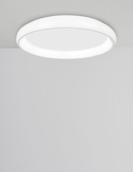 Nova Luce ALBI LED Deckenleuchte Weiß 32W Warmweiss 8,5x41cm dimmbar 8105605D