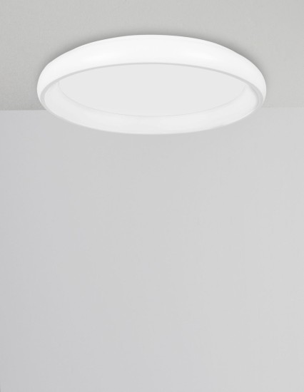 Nova Luce ALBI LED Deckenleuchte Weiß 32W Warmweiss 8,5x41cm dimmbar 8105605D