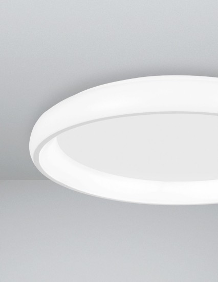 Nova Luce ALBI LED Deckenleuchte Weiß 32W Warmweiss 8,5x41cm dimmbar 8105605D