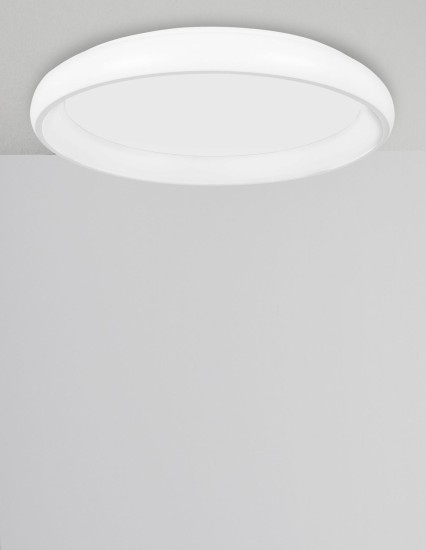 Nova Luce ALBI LED Deckenleuchte Weiß 50W Warmweiss 8,5x61cm dimmbar 8105606D