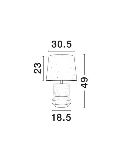Nova Luce Tischleuchte Izumi E27 Terrakotta Keramik Textil Ø30,5cm 9001060