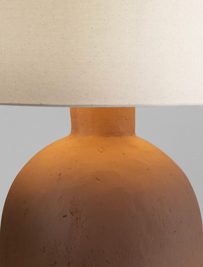 Nova Luce Tischleuchte Separe E27 Taupe Papiermaché Ø38cm 9001061