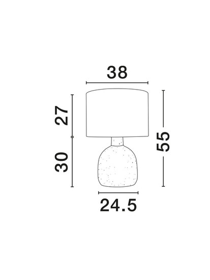 Nova Luce Tischleuchte Separe E27 Taupe Papiermaché Ø38cm 9001061