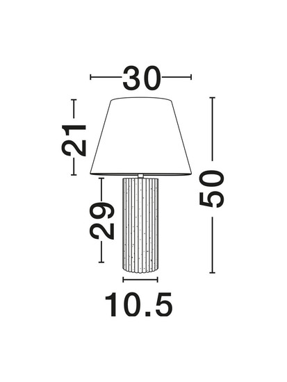 Nova Luce Tischleuchte Bacco E27 Beige Textil Stein Ø30cm 9001062