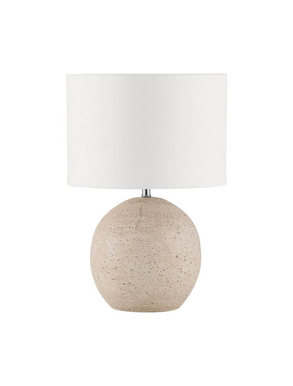 Nova Luce Tischleuchte Nagomi E27 Beige Keramik Textil Ø30cm 9001068