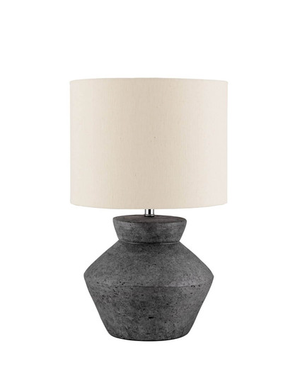 Nova Luce Tischleuchte Plumage E27 Anthrazit Keramik Textil Ø32cm 9001069