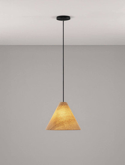 Nova Luce Pendelleuchte Elysian E27 Natur Schwarz Holz Ø30cm 9001070