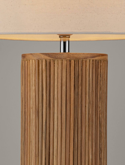 Nova Luce Tischleuchte Nau E27 Natur Holz Ø30cm 9001074