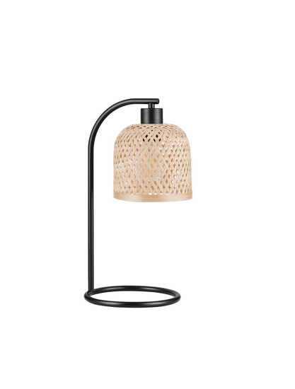Nova Luce Tischleuchte Intra E27 Natur Schwarz Metall Bambus Ø20cm 9001087
