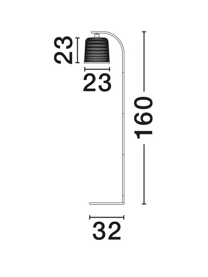 Nova Luce Stehleuchte Intra E27 Natur Schwarz Metall Bambus 160cm 9001090