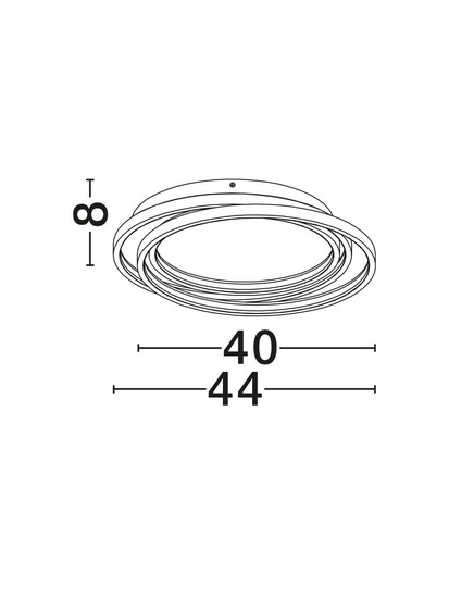 Nova Luce LED Deckenleuchte Arbor dimmbar 27W warmweiss 3000K Schwarz Metall Ø44cm 9001095