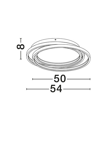 Nova Luce LED Deckenleuchte Arbor dimmbar 33W warmweiss 3000K Schwarz Metall Ø54cm 9001096