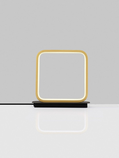 Nova Luce LED Tischleuchte Imar 13W warmweiss 3200K Schwarz Gold Stahl Aluminium 22x22cm 9001104