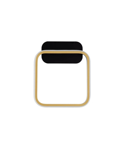 Nova Luce LED Wandleuchte Imar 13W warmweiss 3200K Schwarz Gold Stahl Aluminium 24x20cm 9001105
