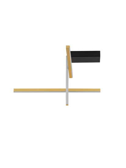 Nova Luce LED Deckenleuchte Antama dimmbar 26W warmweiss 3200K Schwarz Gold Stahl Aluminium 51x51cm 9001113