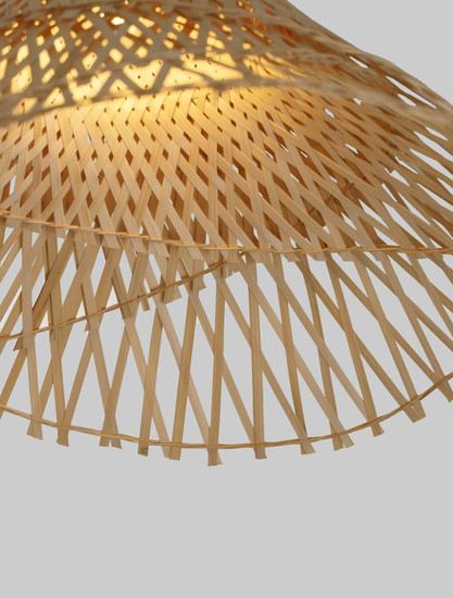 Nova Luce Pendelleuchte Aura E27 Natur Schwarz Stahl Rattan Ø45cm 9001117