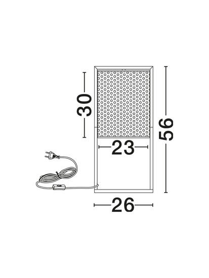 Nova Luce Tischleuchte Erto E27 Schwarz Stahl Rattan Ø26cm 9001118
