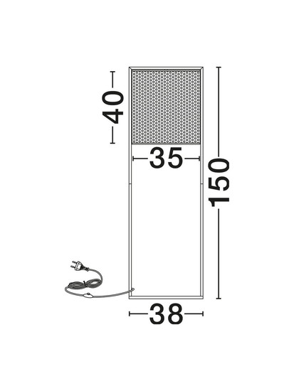 Nova Luce Stehleuchte Erto E27 Schwarz Stahl Rattan 150cm 9001119