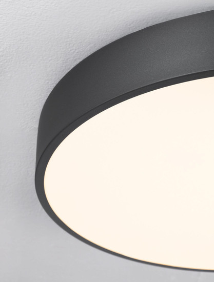 Nova Luce LED Deckenleuchte Hadon 30W warmweiss 3000K Schwarz Stahl Ø50cm 9001533