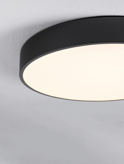 Nova Luce LED Deckenleuchte Hadon 30W warmweiss 3000K Schwarz Stahl Ø50cm 9001533