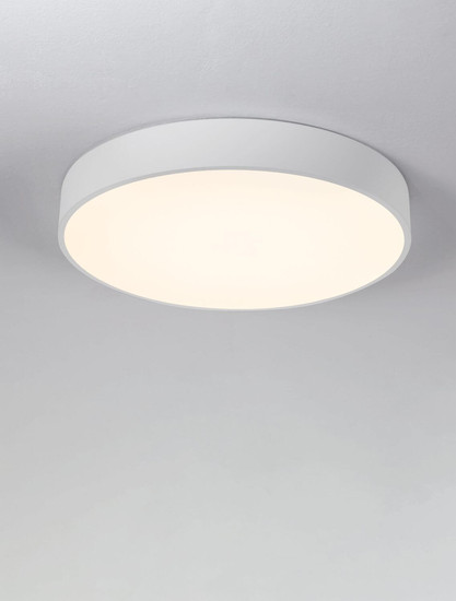 Nova Luce LED Deckenleuchte Hadon 30W warmweiss 3000K Weiß Stahl Ø50cm 9001534