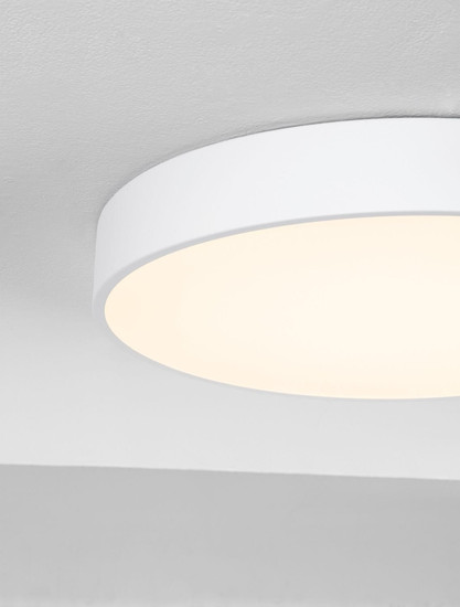 Nova Luce LED Deckenleuchte Hadon 30W warmweiss 3000K Weiß Stahl Ø50cm 9001534
