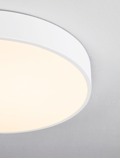 Nova Luce LED Deckenleuchte Hadon 30W warmweiss 3000K Weiß Stahl Ø50cm 9001534