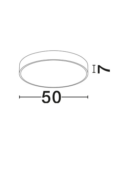 Nova Luce LED Deckenleuchte Hadon 30W warmweiss 3000K Weiß Stahl Ø50cm 9001534