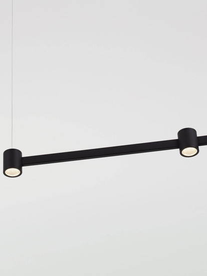 Nova Luce LED Pendelleuchte Puize dimmbar 21W warmweiss 3000K Schwarz Aluminium 80x6cm 9002050